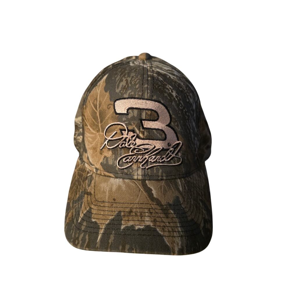 Vintage Dale Earnhardt #3 Camo Hat Competitors View Snapback NASCAR Cap Green